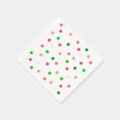 スイカ色の水玉模様 スタンダードカクテルナプキン (角)