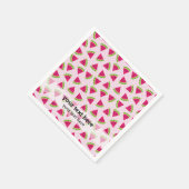 スイカ色 スタンダードカクテルナプキン (角)