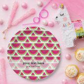 スイカ色 ペーパープレート (パーティー)