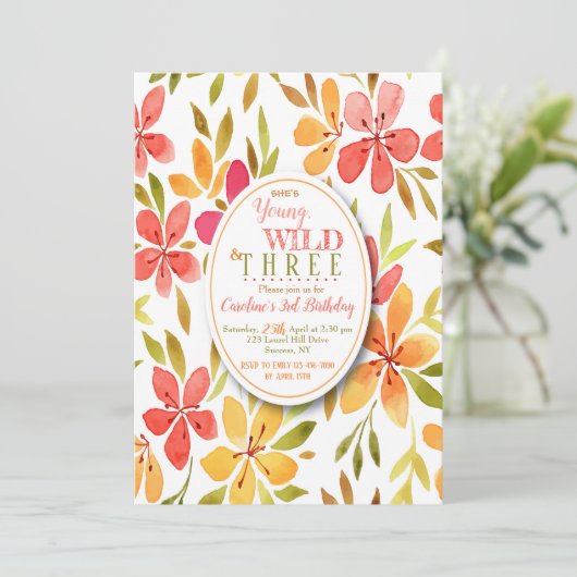 スイカ花招待状 招待状 (スタンド正面)