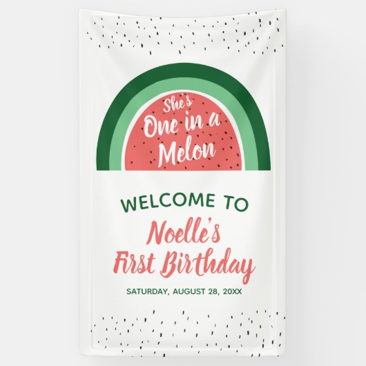 スイカ虹、彼女はメロンの1日 横断幕 (縦)