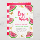 スイカ蝶ガール1st誕生日 招待状 (正面/裏面)
