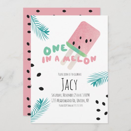 スイカ誕生日の女の子/メロンに1人 (正面/裏面)