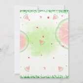 スイカ誕生日の招待フルーツの招待 招待状 (裏面)