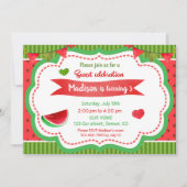 スイカ誕生日の招待状1st誕生日パーティー 招待状 (正面)