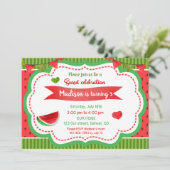 スイカ誕生日の招待状1st誕生日パーティー 招待状 (スタンド正面)