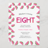 スイカ誕生日への招待8誕生日 招待状 (正面/裏面)