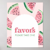 スイカ誕生日ウィズサイン ポスター (正面)