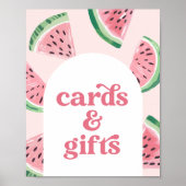 スイカ誕生日カードとギフトのサイン ポスター (正面)
