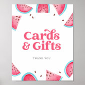 スイカ誕生日カード&ギフトサイン ポスター (正面)