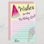 スイカ誕生日ガールゲームを希望 (正面/裏面)