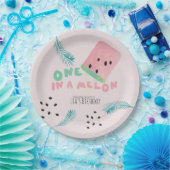 スイカ誕生日ガール/メロンピンクの1つ ペーパープレート (パーティー)