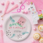 スイカ誕生日ガール/メロンピンクの1つ ペーパープレート (パーティー)