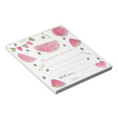 スイカ誕生日タイムカプセルメッセージ ノートパッド (アングル)