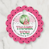 スイカ誕生日パーソナライズされたバルーン文字 フェイバータグ (正面)