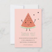 スイカ誕生日パーティーありがとう サンキューカード (正面)