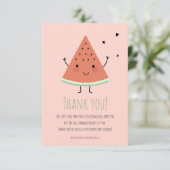 スイカ誕生日パーティーありがとう サンキューカード (スタンド正面)