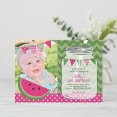 スイカ誕生日パーティーへの招待 招待状 (スタンド正面)