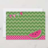 スイカ誕生日パーティーへの招待 招待状 (裏面)