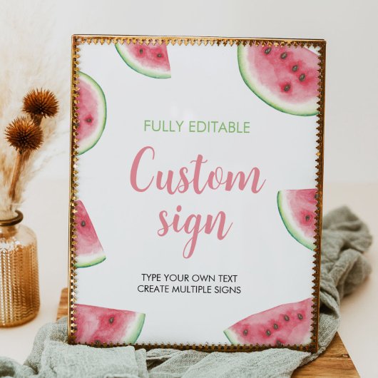 スイカ誕生日パーティーテーブルサイン ポスター