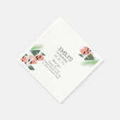 スイカ誕生日パーティーブラシのストローク スタンダードカクテルナプキン (角)