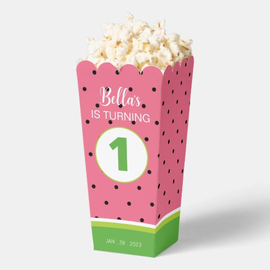 スイカ誕生日パーティーポップコーンボックスfor girl フェイバーボックス (はじけた状態)