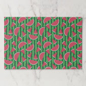 スイカ誕生日パーティー紙ランチョンマット ペーパーパッド (正面)