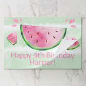 スイカ誕生日パーティー紙ランチョンマット ペーパーパッド (折り畳み)