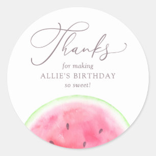 スイカ誕生日パーティー ラウンドシール
