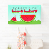 スイカ誕生日ピクニックパーティー 横断幕 (インサイチュ)