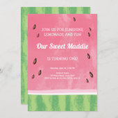 スイカ誕生日招待状パーティーサマー 招待状 (正面/裏面)