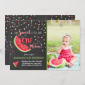 スイカ誕生日招待状メロンサマーパーティー 招待状 (正面/裏面)