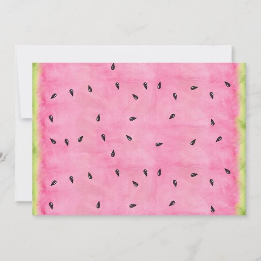 スイカ誕生日招待状 招待状 (裏面)