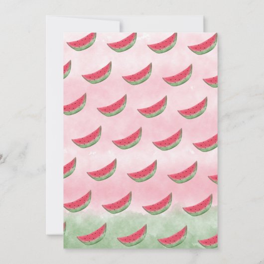 スイカ誕生日招待状 招待状 (裏面)