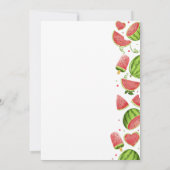 スイカ誕生日第1誕生日 招待状 (裏面)