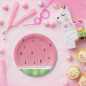 スイカ誕生日紙プレートサマーメロンパーティー ペーパープレート (パーティー)