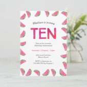 スイカ誕生日10誕生日 招待状 (スタンド正面)