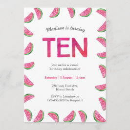 スイカ誕生日10誕生日 招待状