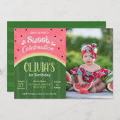 スイカ誕生日 招待状 (正面/裏面)