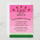 スイカ誕生日 招待状 (正面)