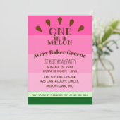 スイカ誕生日 招待状 (スタンド正面)