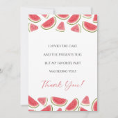 スイカ誕生日、1つのメロンサンキューカード 招待状 (正面)