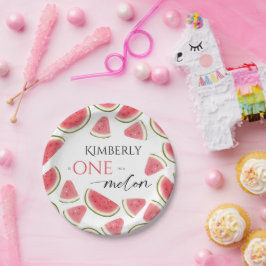 スイカ誕生日、1つのメロン誕生日パーティー ペーパープレート