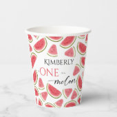 スイカ誕生日、1つのメロン誕生日パーティー 紙コップ (正面)