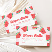 スイカ赤ちゃんシャワーおむつラッフルチケット エンクロージャーカード