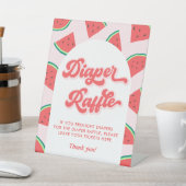 スイカ赤ちゃんシャワーゲームおむつラッフル 台座サイン (インサイチュ)