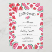 スイカ赤ちゃんシャワーサマーフルーツ赤ちゃんシャワー 招待状 (正面/裏面)