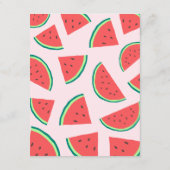 スイカ赤ちゃんシャワー家族の伝統ゲームカード 招待状 (裏面)