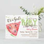 スイカ赤ちゃんシャワー招待、女の子 招待状 (スタンド正面)