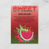 スイカ赤ちゃんシャワー エンクロージャーカード (正面)